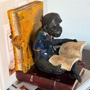 Pair Of Vintage Monkey Bookends